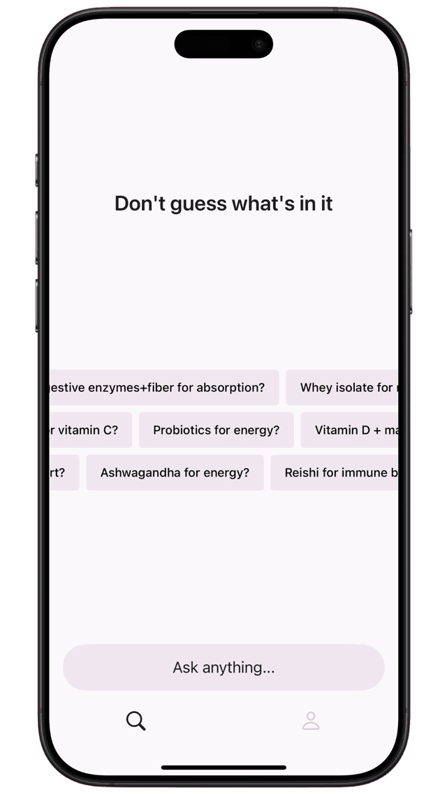 Supps AI App Interface